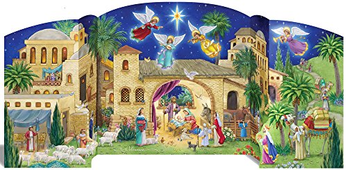 Bethlehem Nativity Free Standing Advent Calendar with Nativity Story