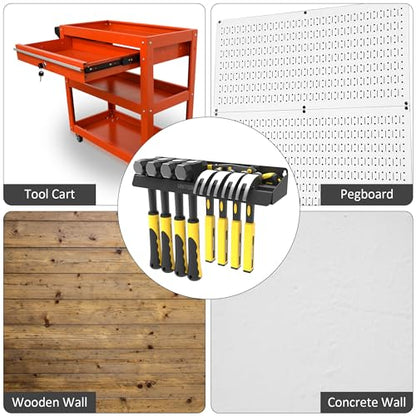 UNITEDPOWER Hammer Holder, Wall Mount Storage Rack Organizer for Workshop, Shed, Garage, Home, Fit Most of Hammer or Small Tools - style: Hammer Holder