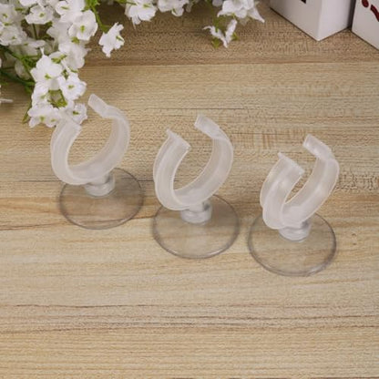POPETPOP Aquarium Hose Clip 6-Pack, 1.77In Suction-Cup Water Pipe Clamp, Secure Tubing Holder for Fish Tank Airline & Heater Cord, Space-Saving Mount for Glass, Freshwater & Saltwater Tanks - size: 4.50X3.70X3.70CM