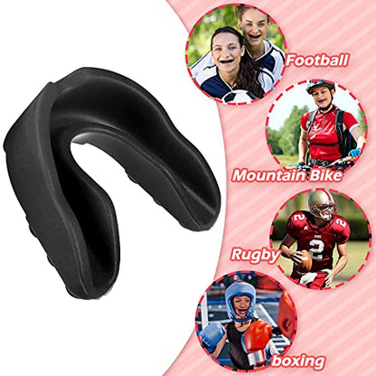 Sport Mouth Guards Gum Teeth Armor Game Guard for Boxing Basketball Football Hockey Karate Basketball Rugby Match - color: Black