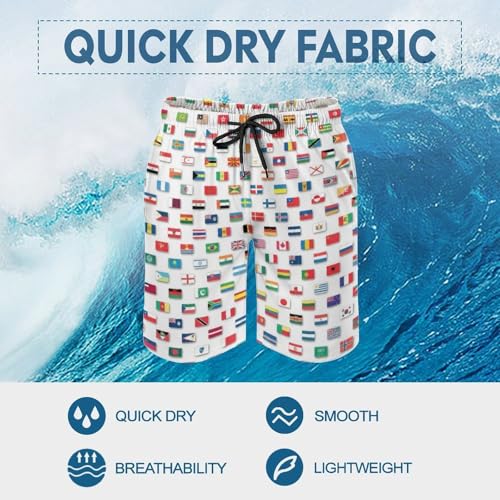 Mens Trunks Breathable Quick Dry Mesh Lining Holiday Party Beach Board Shorts - color: Style-10, size: Medium