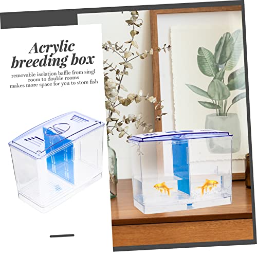 Fish Isolation Breeding Box for Betta Fish and Shrimp Transparent Acrylic Tank Divider for Spawning and Safe Easy to Clean and Use