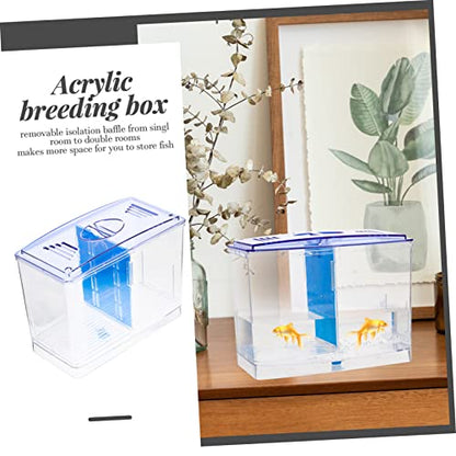 Fish Isolation Breeding Box for Betta Fish and Shrimp Transparent Acrylic Tank Divider for Spawning and Safe Easy to Clean and Use