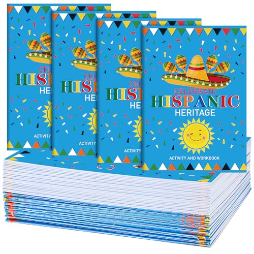 Ctosree 24 Pcs Hispanic Heritage Activity Books Fun and Games
