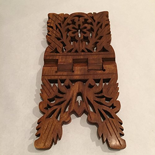 기도 책 홀더 스탠드 독특한 휴일 선물 리할 레할 레일 나무 조각 선물 39.4cm x 17.8cm(15.5인치 x 7인치)