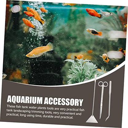 1set Aquarium Scissors Shovel Multi-function Aquatic Tools for Plant Maintenance Portable and Easy to Use for Freshwater Aquariums