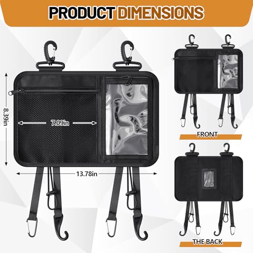 Dugout Organizer 5 in 1 Baseball Softball Gear Hook Hanger with Clips and Hooker for Fence Softball Baseball Gloves, Helmets, Batting Gloves, Balls, Phone, Bat & More