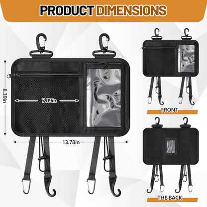 Dugout Organizer 5 in 1 Baseball Softball Gear Hook Hanger with Clips and Hooker for Fence Softball Baseball Gloves, Helmets, Batting Gloves, Balls, Phone, Bat & More