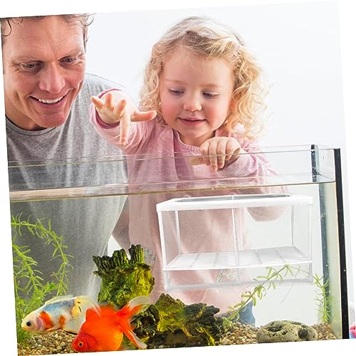 Toddmomy 2Pcs Fish Tank Breeding Box with Suction Cup Aquarium Isolation Net and Partition Large Capacity Fish Hatchery Incubator for Separating Fish and Improving Survival Rate