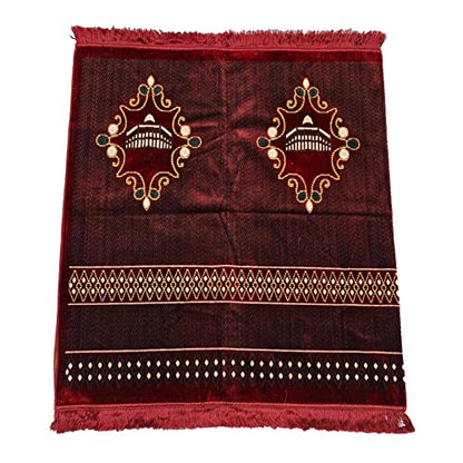 4 people extra large size Beautiful design Soft Extremely beautiful quality prayer mat.by Saffa.made in Turkey- Length:78 inches Width: 46 inches{approximate}
