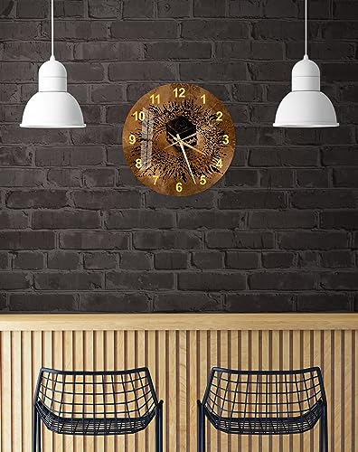 Tempered Glass Wall Clock - Islamic Wall Art for Living Room, Muslim Home Decor, Quran Wall Decor, Ramadan Decoration, Eid Gifts, Arabic Calligraphy (Kaaba) - style: Kaaba