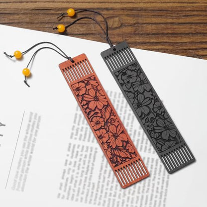 Flower Bookmark Wood Bookmarks for Women Book Lovers,Bookish Gifts for Women (Hollow Flower) - style: Hollow Flower