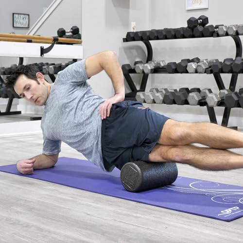 OPTP AXIS Firm Foam Roller, High Density Foam Roller for Physical Therapy, Yoga, Pilates, Fitness Exercise and Sports Training (Black, 12" X 6" Round) - color: Black - 12" X 6" Round