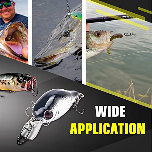 High Strength Fishing Snap Saltwater Stainless Connector Snaps Swivels Tackle Steel Power Fishing Clip Lure Quick Change Black Nickel - size: Size0 (44lb) 50 pcs