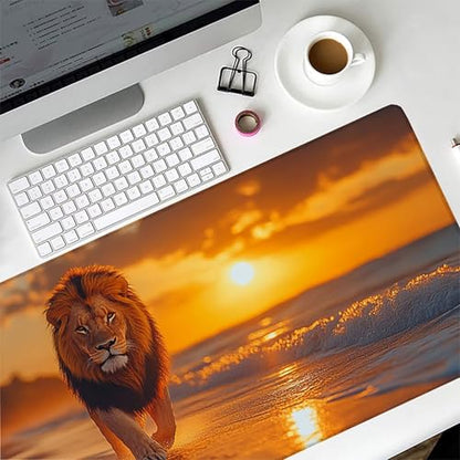 Sunset Gaming Mouse Pad, Mouse Pad 60x32in, Large Desk Mat with Non-Slip Rubber Base, Office Desk Accessories, Large Extended Gaming Keyboard Mat, Big Mousepad for Computer Gamer Office, Orange 8-9195 - size: 60 x 32 x 0.1