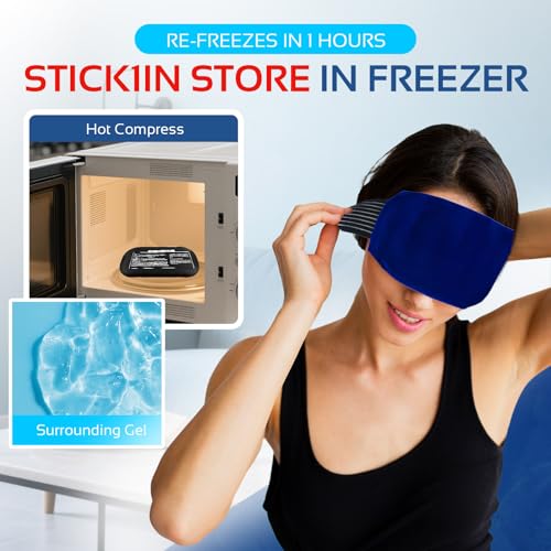 Ice Packs for Injuries Reusable (3-Piece Set) – Hot and Cold Ice Packs for Knee, Reusable Gel Wraps Support, Adjustable Ice Pack Pain Relief for Shoulders, Back Joints Muscles, Knees, Arms and Legs - size: 3 Piece Set - Regular, style: Drak Black