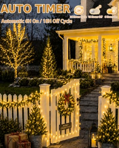 2 Pack 200 LED Battery Operated String Lights, 8 Modes Twinkle Fairy Lights - color: Warm White, size: 2PK(100LED)