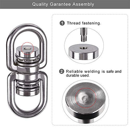 SELEWARE Heavy Duty Bearing Swing Swivel, 360° Rotation Hanging Accessory | Quiet Smooth Rotation, Supports Up to 1200LB, 1 Pack, Durable Design for Swings, Hammocks, Tire Swings and Heavy Bags - color: Swivel Only