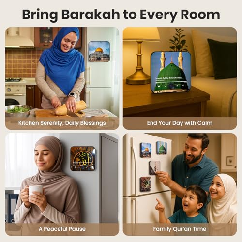 Quran Magnet Speaker for Fridge - Preloaded Surah Audio Player with Islamic Recitations, Portable Magnetic, USB-C Rechargeable, Touch Control, Ramadan & Eid Gifts, Islamic Gifts (Surah Maryam) - color: Surah Maryam - Mishary Alafasy