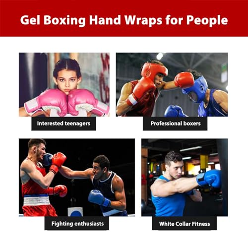 Keenso 2 Pcs Gel Knuckle Guard Boxing Gloves Hand Wraps, Anti Slip Half Finger Inner Gloves for Kickboxing with Wrist Support (Black)