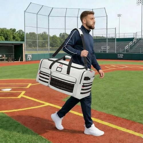135L Large Duffle Bag, Heavy Duty Duffle Bag for Travel, Extra Large Sports Gym Equipment Bag for Soccer Baseball Basketball Hockey Football, Grey - color: Grey