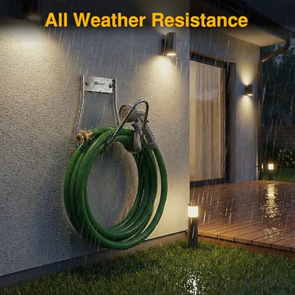 JBscoop Garden Hose Holder Stainless Steel Small Wall Mount Garden Hose Hook, Ideal for Water, Air, Hydraulic Hose, Ropes, Extension Cords Heavy Duty & Rust Proof, Size:6.3x7x6.3 Set of 1