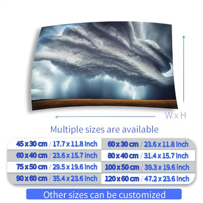 Aquarium Background Stickers - Thunderstorm Lightning - Self-Adhesive Fish Tank Reptile Terrarium Decor Poster (75 x 50 cm / (29.5 x 19.6 inches)) - size: 75 x 50 cm / (29.5 x 19.6 inches)