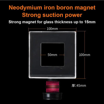 Strong Magnetic Acrylic Feeding Box Feeding Ring Aquarium Fish Food Fish Food Feeding Ring Feeding Ring (Orange) - color: orange