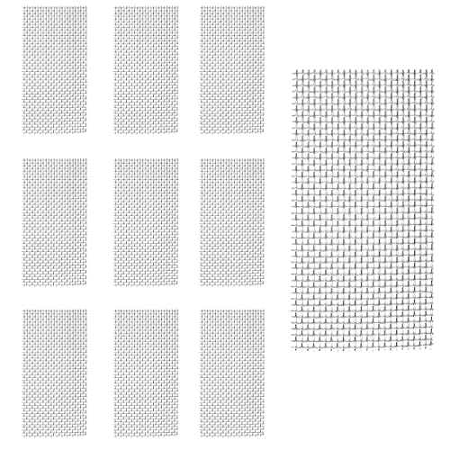 LQ Industrial 10PCS 10x5cm Stainless Steel Wire Mesh Pad Aquarium Fish Tank Plants Moss Net