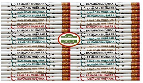 Ramadan Mubarak Pencils 24 Pack رمضان مبارك Happy Ramadan Kareem Decoration Novelty Muslim Gifts Wholesale Islamic Gifts (24 Pencils) - style: 24 Pencils