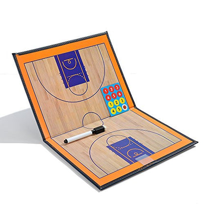 LYYS Folding Magnetic Basketball Coaching Board Basketball Coach Tactics Book - color: Multicolor