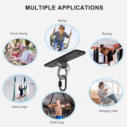 Kipika Heavy Bag Hanger Wall Mount Punching, Rotatable Heavy Duty Boxing Bag Bracket for Home Gym Indoor, Adjustable Length for Kickboxing Bag, Muay Thai Bag,Speed Bag - color: D-Black
