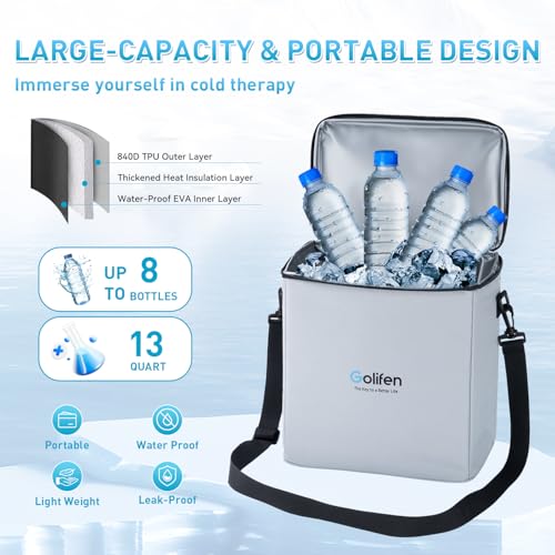 Cold Therapy Machine with Programmable Timer, Cryotherapy Pain Relief with Compression Pad, Portable Ice Machine for Knee After Surgery