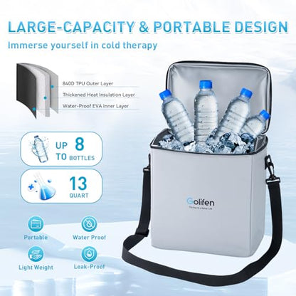 Cold Therapy Machine with Programmable Timer, Cryotherapy Pain Relief with Compression Pad, Portable Ice Machine for Knee After Surgery