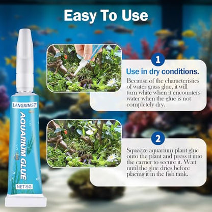 Aquarium Super Glue Gel Fish Safe for Coral, Moss and Plants | Fast-curing fish safe gel for coral, moss and plants in freshwater and saltwater aquariums.