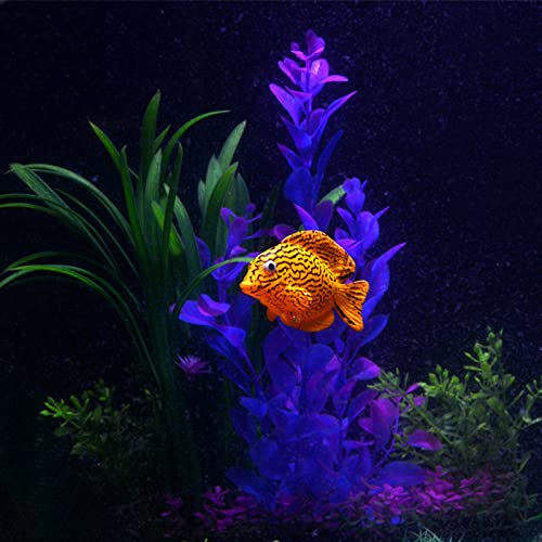 Artificial Moving Fish Floating Silicone Fish with Suction Cup Fish Aquarium Decorations for Fish for