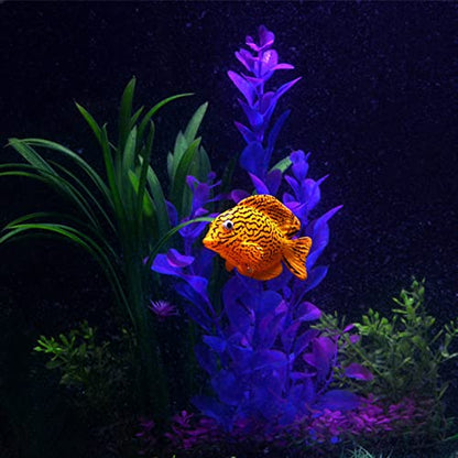 Artificial Moving Fish Floating Silicone Fish with Suction Cup Fish Aquarium Decorations for Fish for