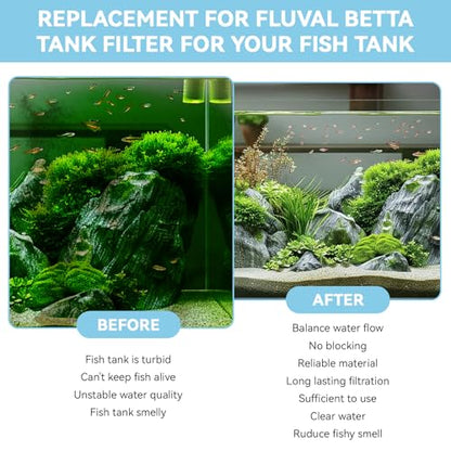 Diffusion Chamber Pad, Betta Tank Filter Replacement for AquaClear Fluval | Betta Diffusion Chamber Pad Replacement Aquarium Filter Media for Betta Premium Aquarium 2.5/2.6 Gallon, 8 Pack
