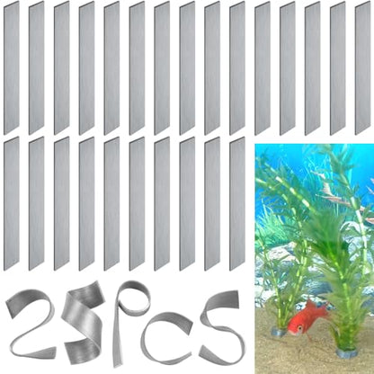 25 Pcs Aquarium Plant Weights, Plant Weights for Fish Tank, Anchors for Live Plants, Stops Plants from Floating in The Aquarium.