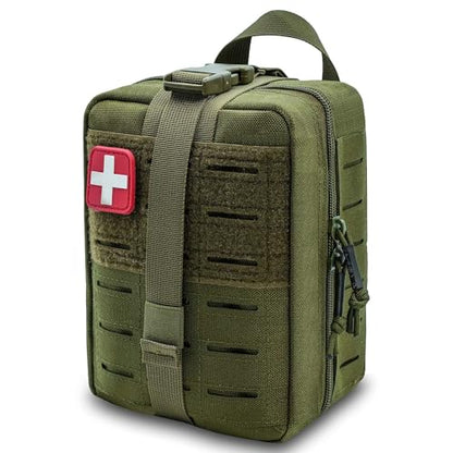 Molle Ifak Pouch, Rip Away Molle Tactical Medical Pouch, Empty First Aid Kit Bag for Duty Belt (1 Pack-Green) - color: 1 Pack-green