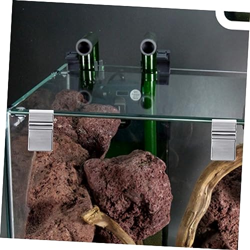 NOLITOY 3sets Aquarium Top Cover Clips 10mm Fish Tank Glass Clip Easy to Use Mounting Holders 4pcs*3