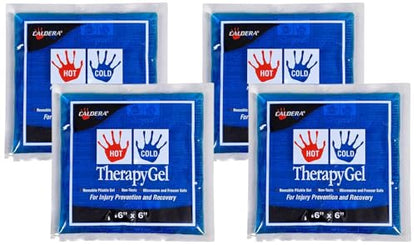 Caldera Hot & Cold Therapy Gel - 6" x 6" (Pack of 4) - size: 6x6 Inch (Pack of 4)