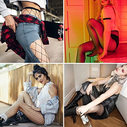 Buauty Black Fishnet Stockings for Women, Fishnet Tights Plus Size One Size Fit All - color: Small Grid, size: One Size