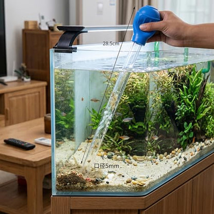 Aquarium Vacuum Gravel Cleaner, 28.5cm Manual Betta Fish Tank Accessories Turkey Baster Aquarium Cleaning Tools Water Changer Graduated Pipette for Turtle Tank Small Waste Removal and Spot Cleaning