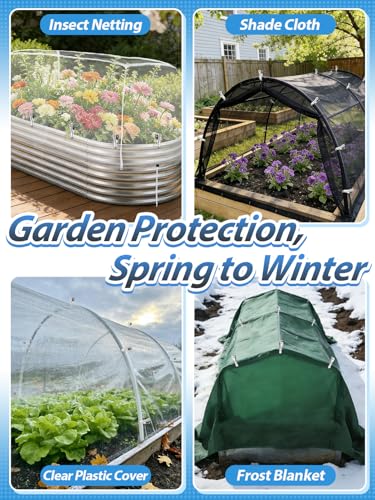 Stainless Steel Garden Cilps - 40Pcs Large Open Metal Clamps for Greenhouse Hoops, 2" Fix Plant Cover Shade Cloth Netting Tarp, Tight Grip Weatherproof Gardening Supplies - style: 40pcs