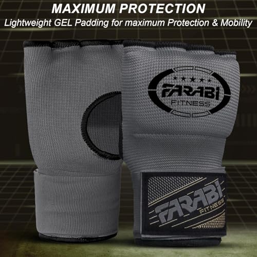 FARABI Kids Hybrid Boxing Inner Gloves Punching Boxing Gloves - color: Grey