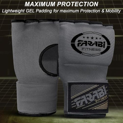 FARABI Kids Hybrid Boxing Inner Gloves Punching Boxing Gloves - color: Grey