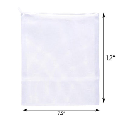 JIHAQUA Aquarium Filter Bags Large - Reusable Fish Tank Filter Media Mesh Bags with Plastic Zipper (7.5 x 12 inch (6 Pack)) - size: 7.5 x 12 inch (6 Pack)