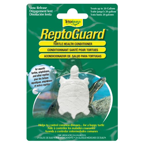 TetraFauna ReptoGuard Turtle Health Conditioner, 1 Count | Slow Release Sulfa-Medicated Block, Controls Organisms for Healthy Environment, For Aquatic Turtles, Amphibians & Reptiles - size: 1-Count