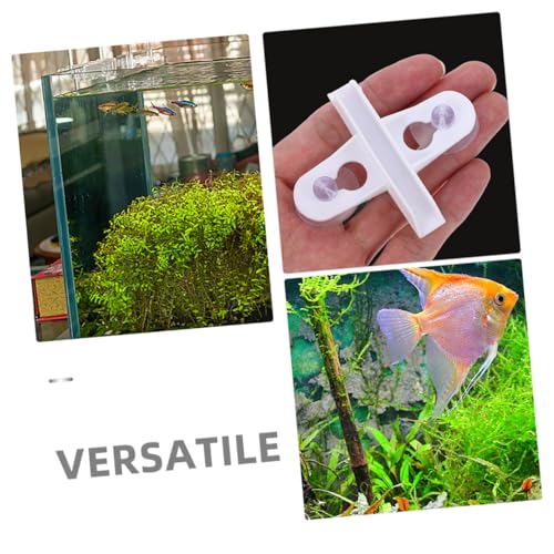Toddmomy 20pcs Fish Tank Partition Clip Aquarium Decoration Egg Crate Diffuser Aquarium Air Air Pump Divider Fish Tank Isolation Board Aquarium Grid Divider Tray Cup Abs White